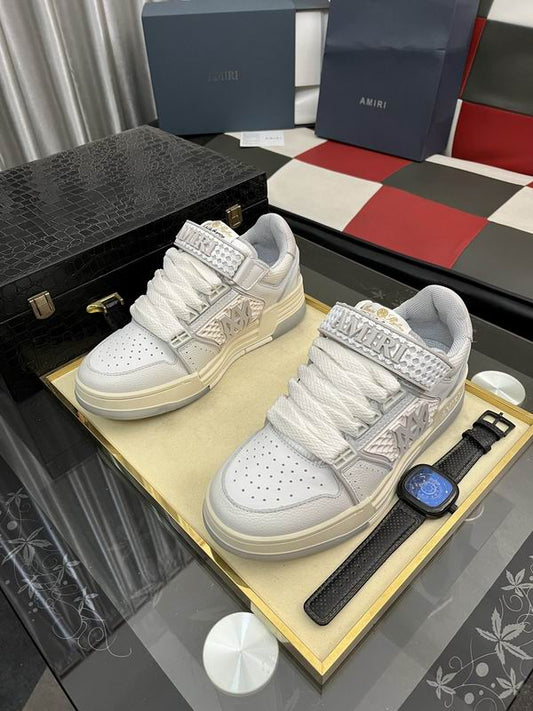 AMIRI MA Skyline Sneakers in Alabaster/White