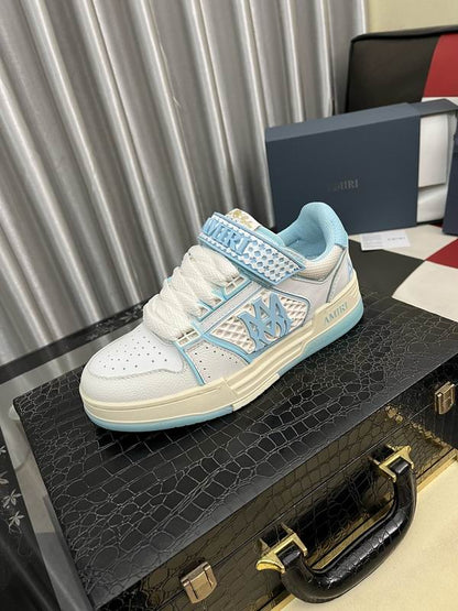 AMIRI White & Blue MA Skyline Sneakers