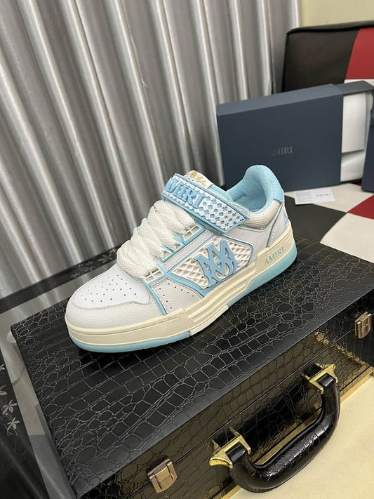 AMIRI White & Blue MA Skyline Sneakers