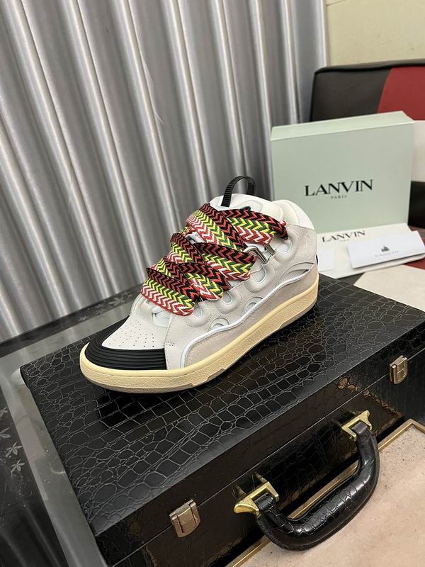 Lanvin Leather Curb Sneakers