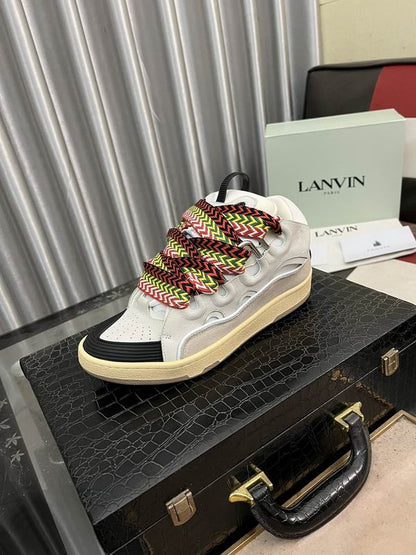 Lanvin Leather Curb Sneakers